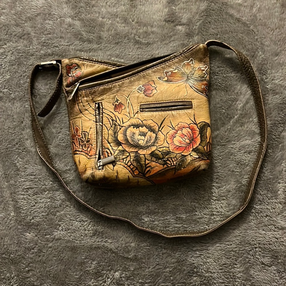 Hand painted Biacci crossbody